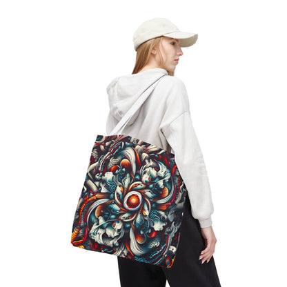 Artistic Tote Bag, Colorful Flower Design, Boho Style, Everyday Use, Eco-Friendly Gift, Travel Accessory