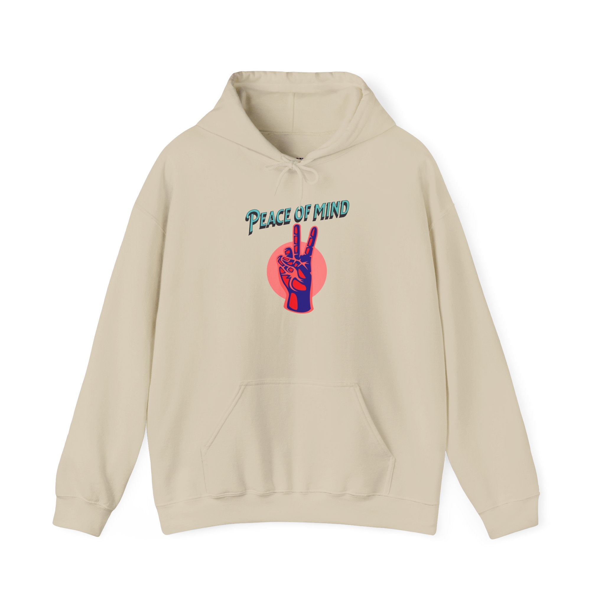 Peace of Mind Unisex Hooded Sweatshirt, Cozy Hoodie, Gift for Friends, Casual Wear, Comfortable Sweatshirt, Vibrant Design