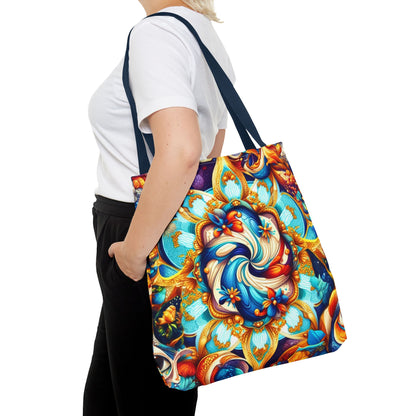Vibrant Floral Tote Bag – Stylish Reusable Shopping Bag, Boho Beach Tote, Eco-Friendly Gift, Art-Inspired Carry-All