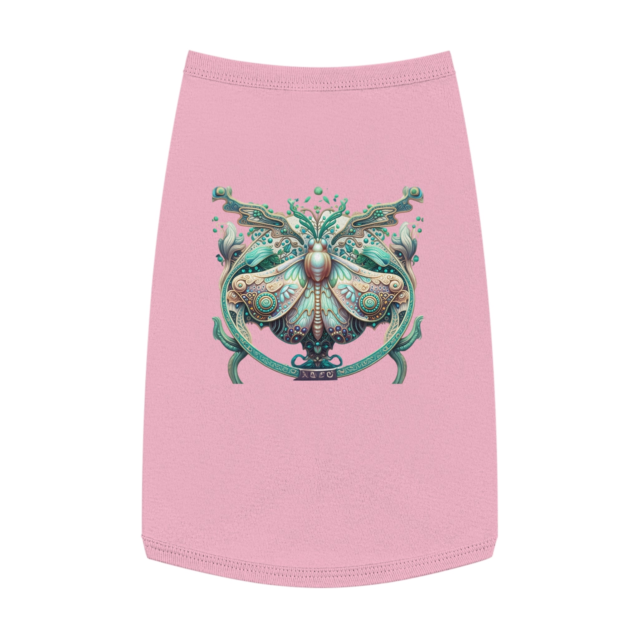 Moth Mandala Pet Tank Top — Ornamental Boho Bug Dog Shirt