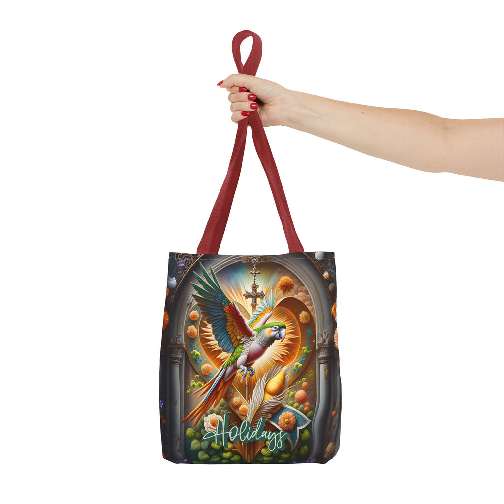 Vibrant Parrot Tote Bag, Eco-Friendly Shopping Bag, Tropical Beach Bag, Gift for Bird Lovers, Holidays Tote
