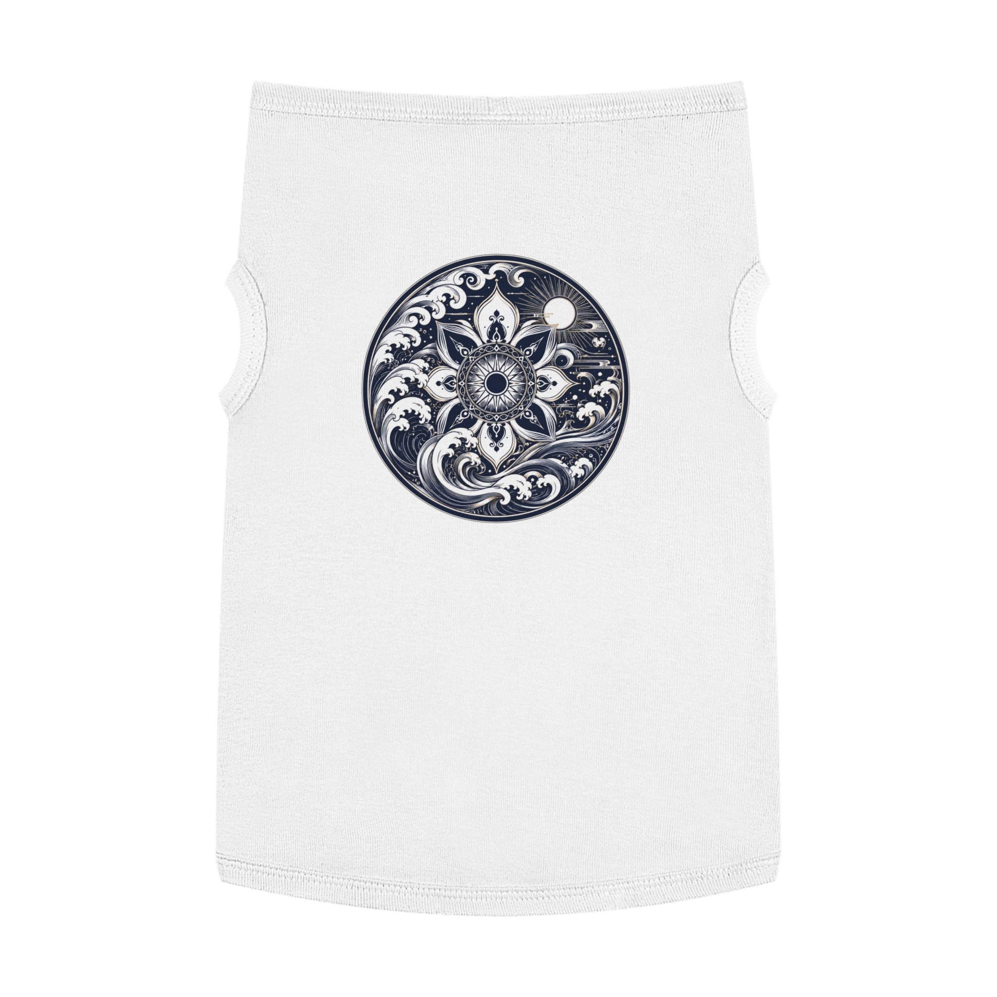 Mandala Wave Pet Tank Top — Nautical Moon Dog Shirt
