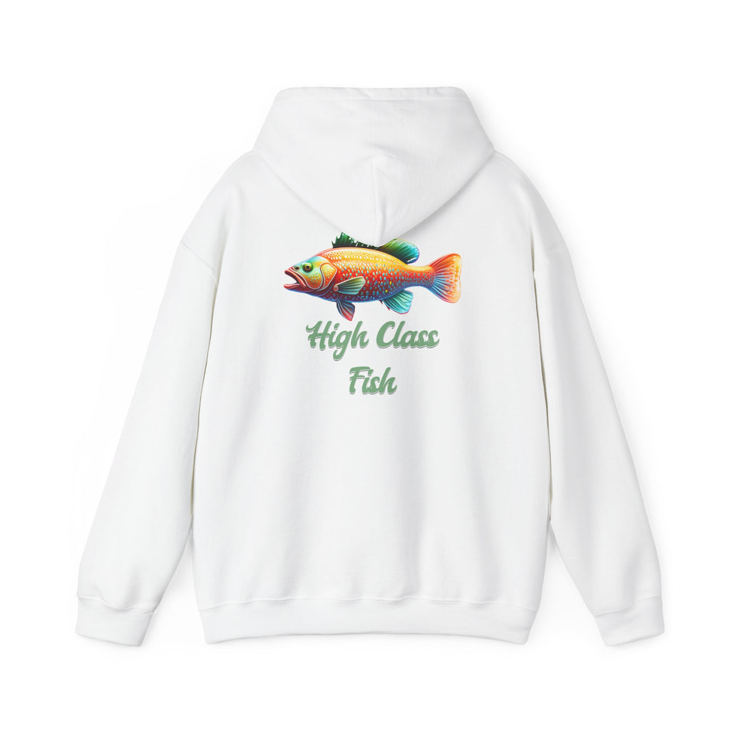 High Class Fish Hoodie - Unisex Heavy Blend Sweatshirt, Cozy Gift for Fishing Enthusiasts, Great for Outdoors, Casual Wear, Birthday Gift