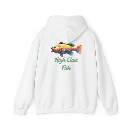 High Class Fish Hoodie - Unisex Heavy Blend Sweatshirt, Cozy Gift for Fishing Enthusiasts, Great for Outdoors, Casual Wear, Birthday Gift