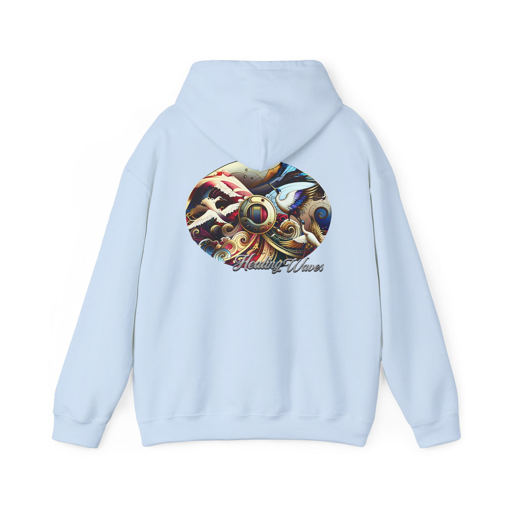 Artistic Unisex Heavy Blend Hoodie - Cozy Graphic Sweatshirt, Ideal for Casual Outfits, Unique Gifts, Streetwear Style, Comfortable Layering