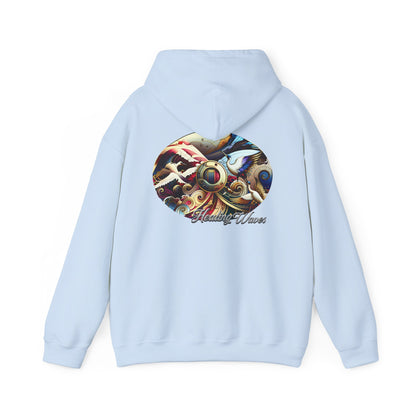Artistic Unisex Heavy Blend Hoodie - Cozy Graphic Sweatshirt, Ideal for Casual Outfits, Unique Gifts, Streetwear Style, Comfortable Layering