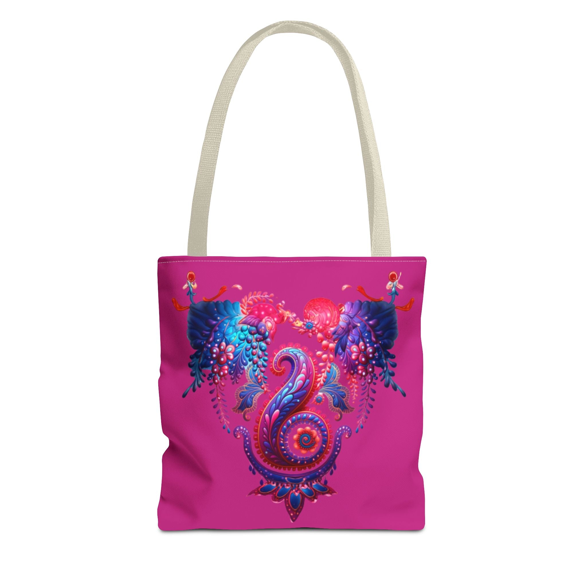 Vibrant Seahorse Tote Bag, Boho Style Bag, Beach Tote, Gift for Her, Colorful Canvas Bag, Eco-Friendly Shopping Bag