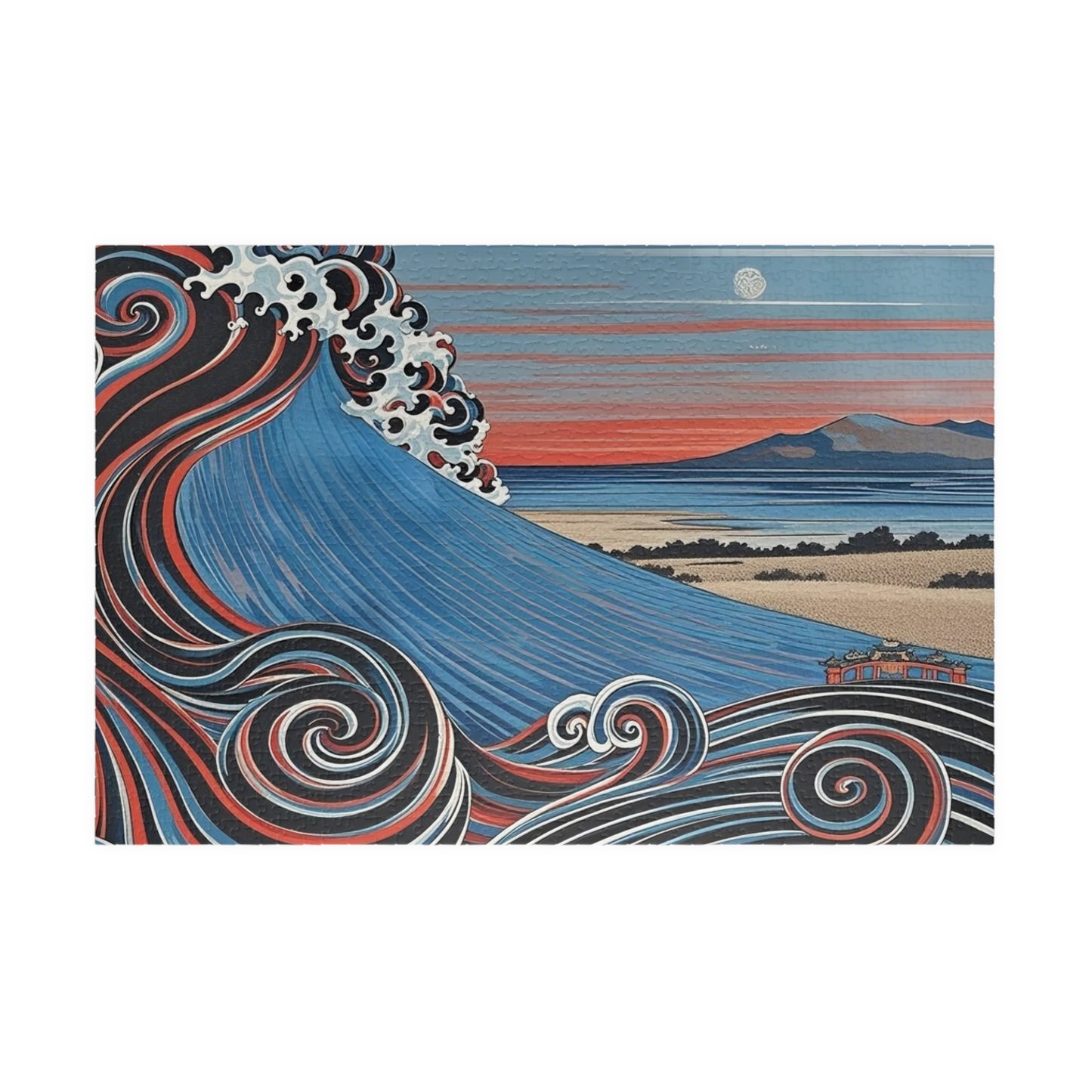 Artistic Wave Puzzle - Ocean Scene, Relaxing Gift, Family Activity, Home Decor, 110-1014 Piece Options