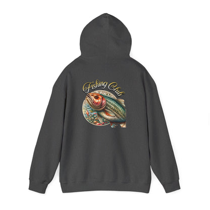 Fishing Club Hoodie, Unisex Heavy Blend Sweatshirt, Cool Fishing Gear, Outdoor Gift for Anglers, Casual Fishing Apparel