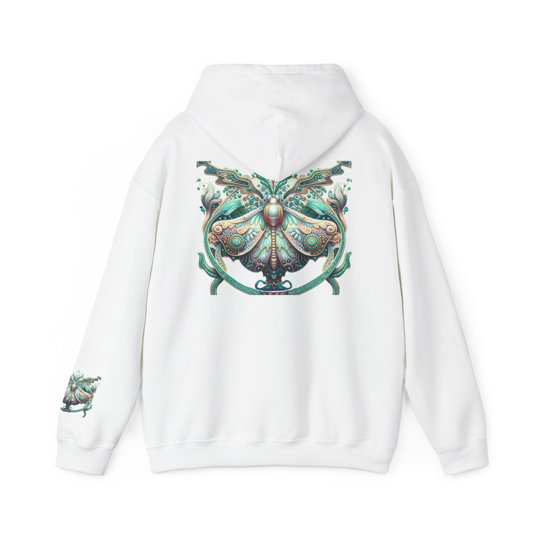 Vibes Collective Hoodie — Decorative Moth Graphic Streetwear