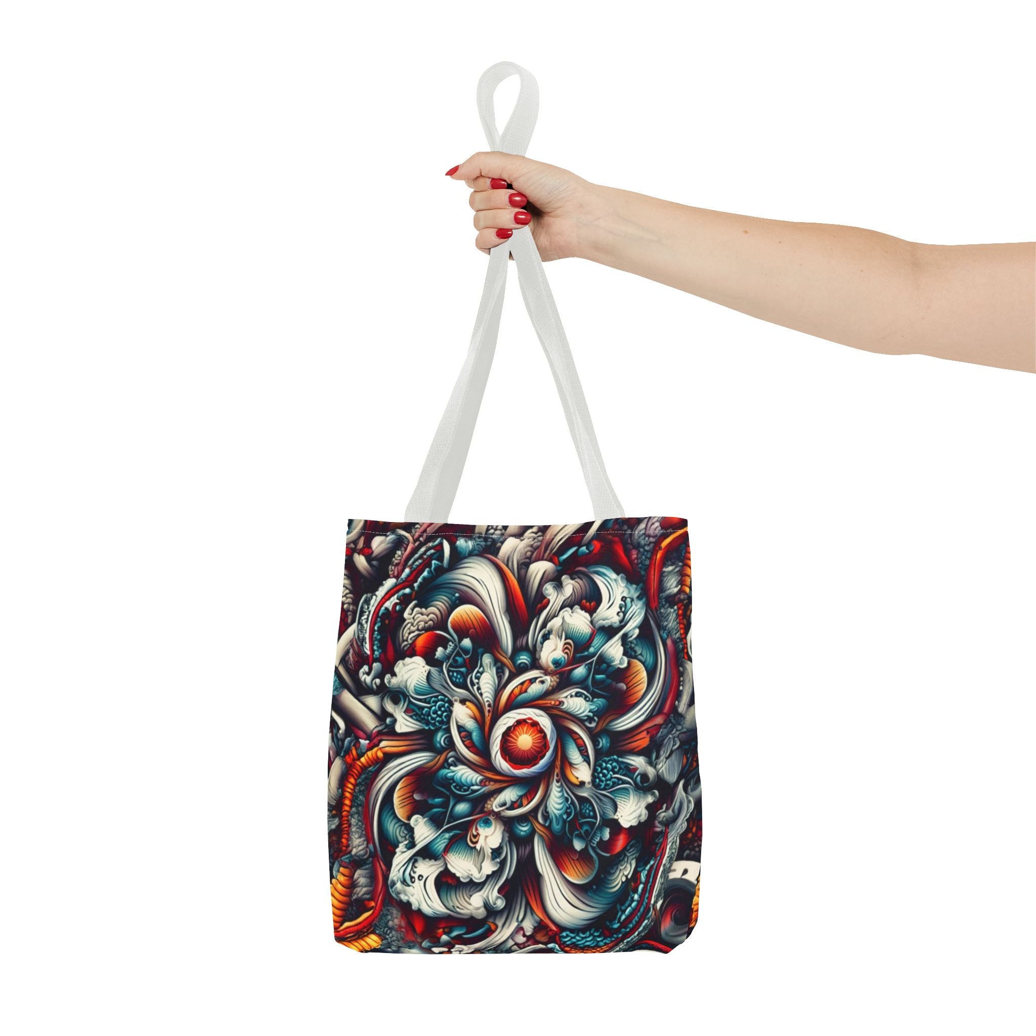Artistic Tote Bag, Colorful Flower Design, Boho Style, Everyday Use, Eco-Friendly Gift, Travel Accessory
