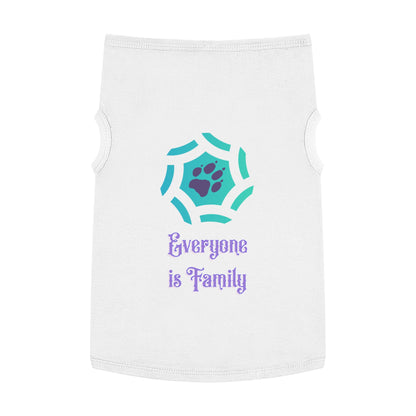 Cute Pet Tank Top - Everyone is Family Design | Dog Shirt, Cat Apparel, Pet Gift, Family Pet Look, Summer Wear