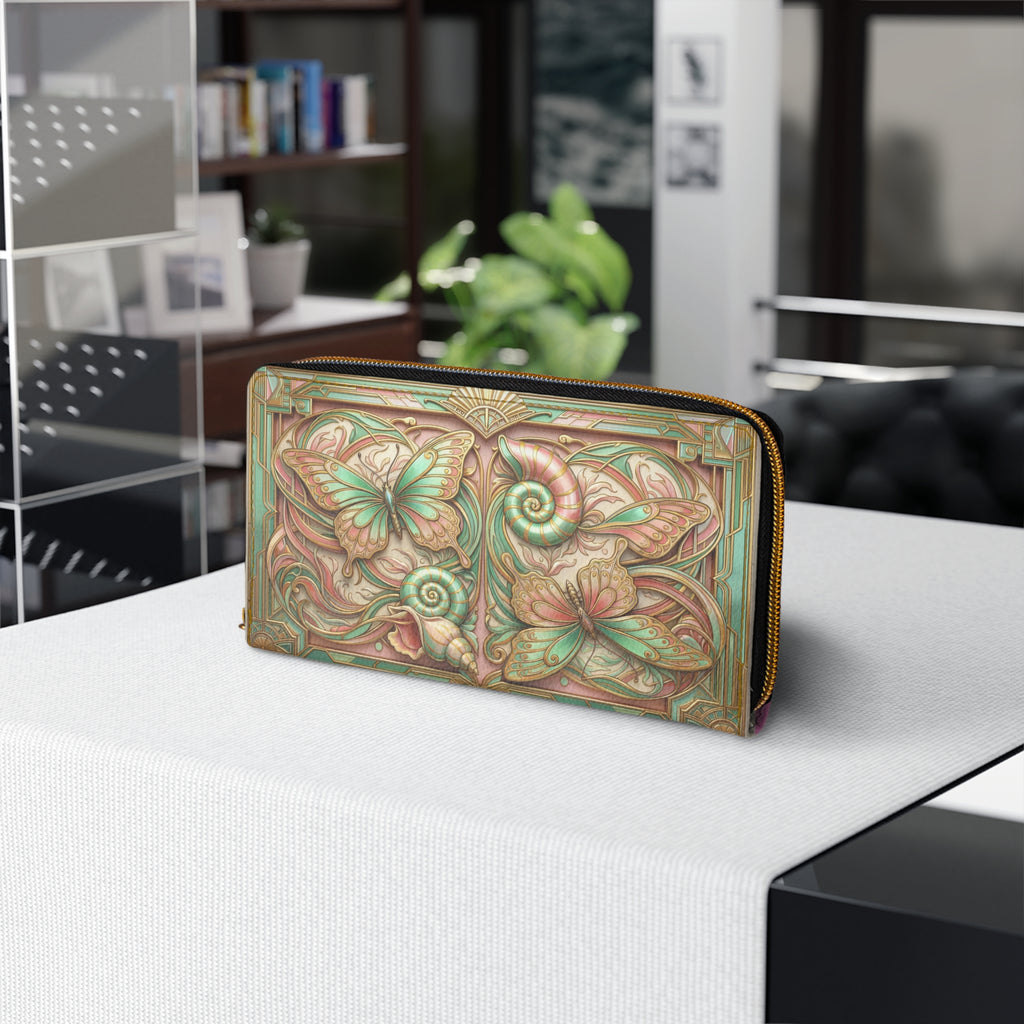 Art Nouveau Butterfly Zipper Wallet