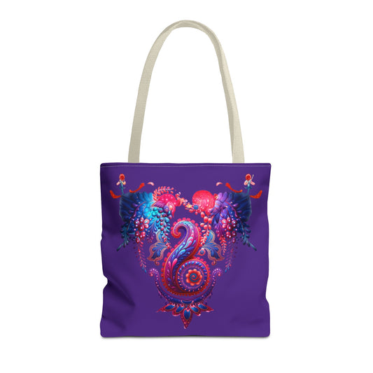 Vibrant Bohemian Tote Bag, Colorful Shopping Bag, Artistic Beach Tote, Eco-Friendly Canvas Bag, Gifts for Art Lovers, Festival Essential