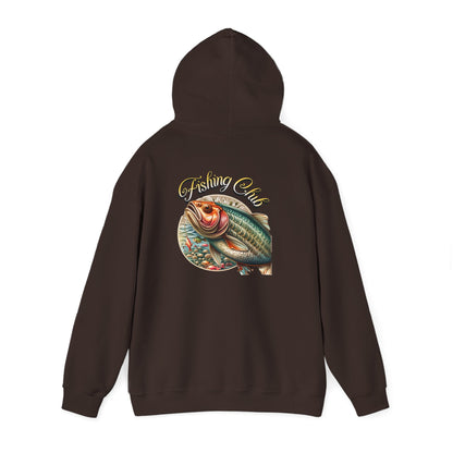 Fishing Club Hoodie, Unisex Heavy Blend Sweatshirt, Cool Fishing Gear, Outdoor Gift for Anglers, Casual Fishing Apparel