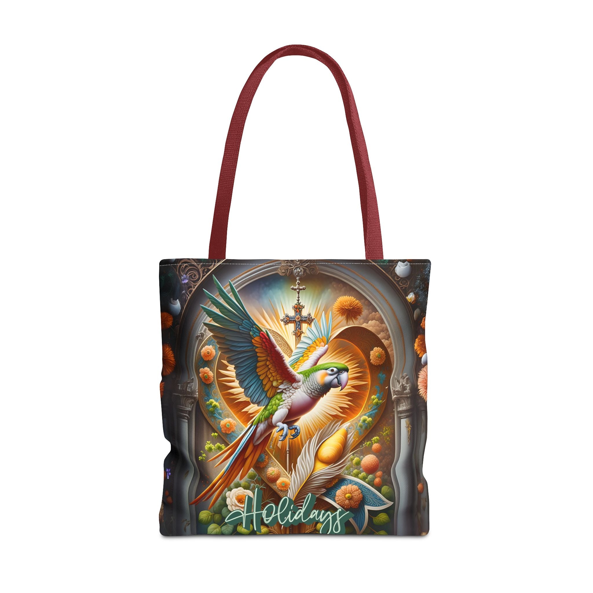 Vibrant Holiday Tote Bag, Eco-Friendly Shopping Bag, Bird Design Tote, Gift for Nature Lovers, Everyday Carryall, Travel Accessory