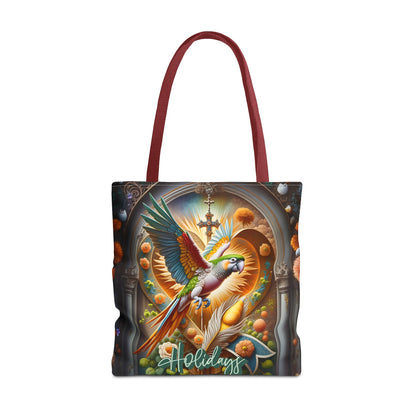 Vibrant Holiday Tote Bag, Eco-Friendly Shopping Bag, Bird Design Tote, Gift for Nature Lovers, Everyday Carryall, Travel Accessory