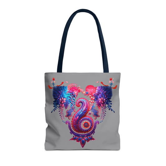 Vibrant Art Tote Bag, Colorful Beach Tote, Gift for Her, Bohemian Floral Bag, Eco-Friendly Shopping Bag, Festival Accessory