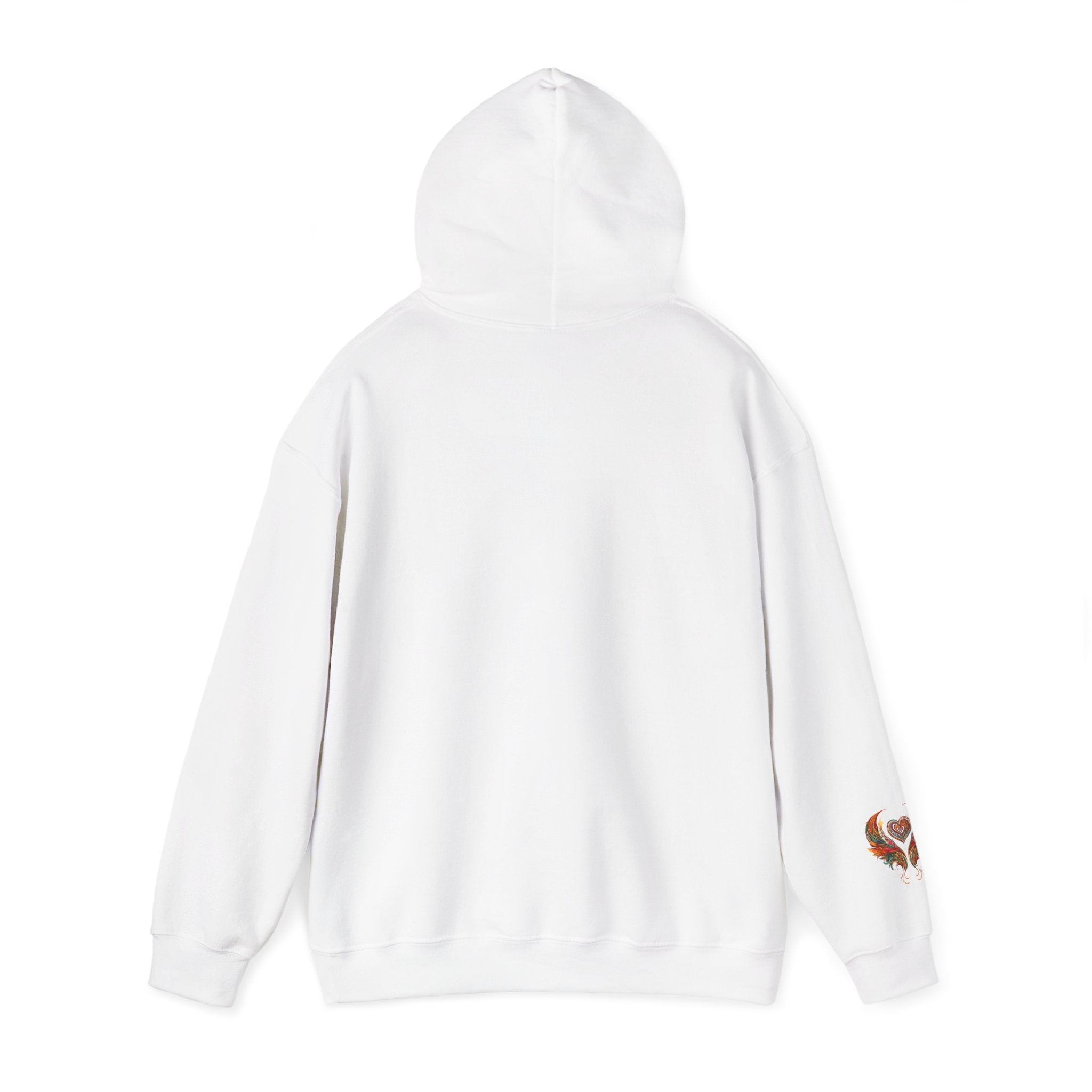 Colorful Heart Design Hooded Sweatshirt, Cozy Sweatshirt, Unisex Pullover, Gift for Him, Gift for Her, Casual Wear, Layering Essentials