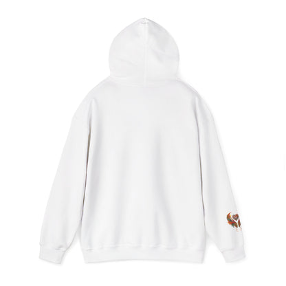 Colorful Heart Design Hooded Sweatshirt, Cozy Sweatshirt, Unisex Pullover, Gift for Him, Gift for Her, Casual Wear, Layering Essentials