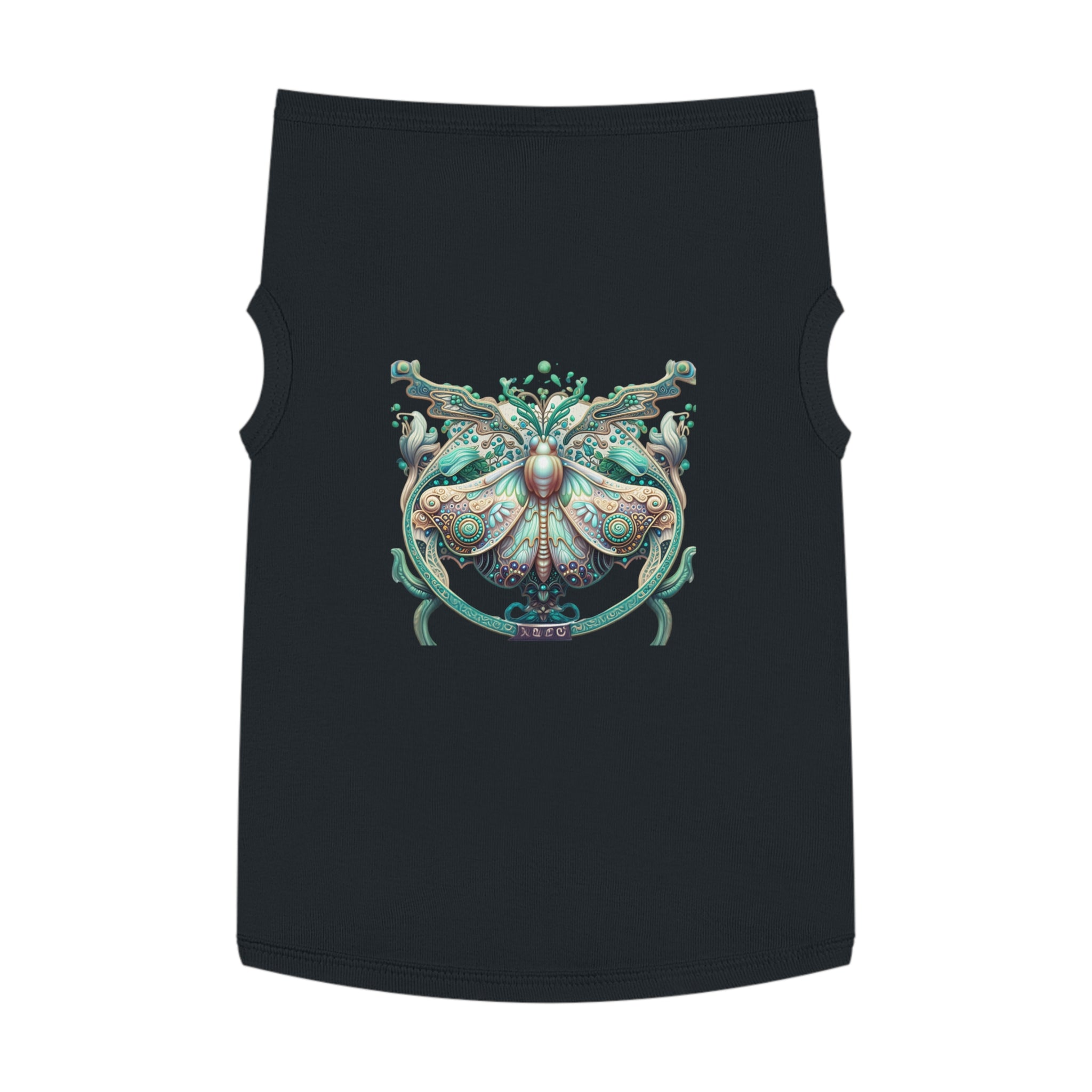 Moth Mandala Pet Tank Top — Ornamental Boho Bug Dog Shirt