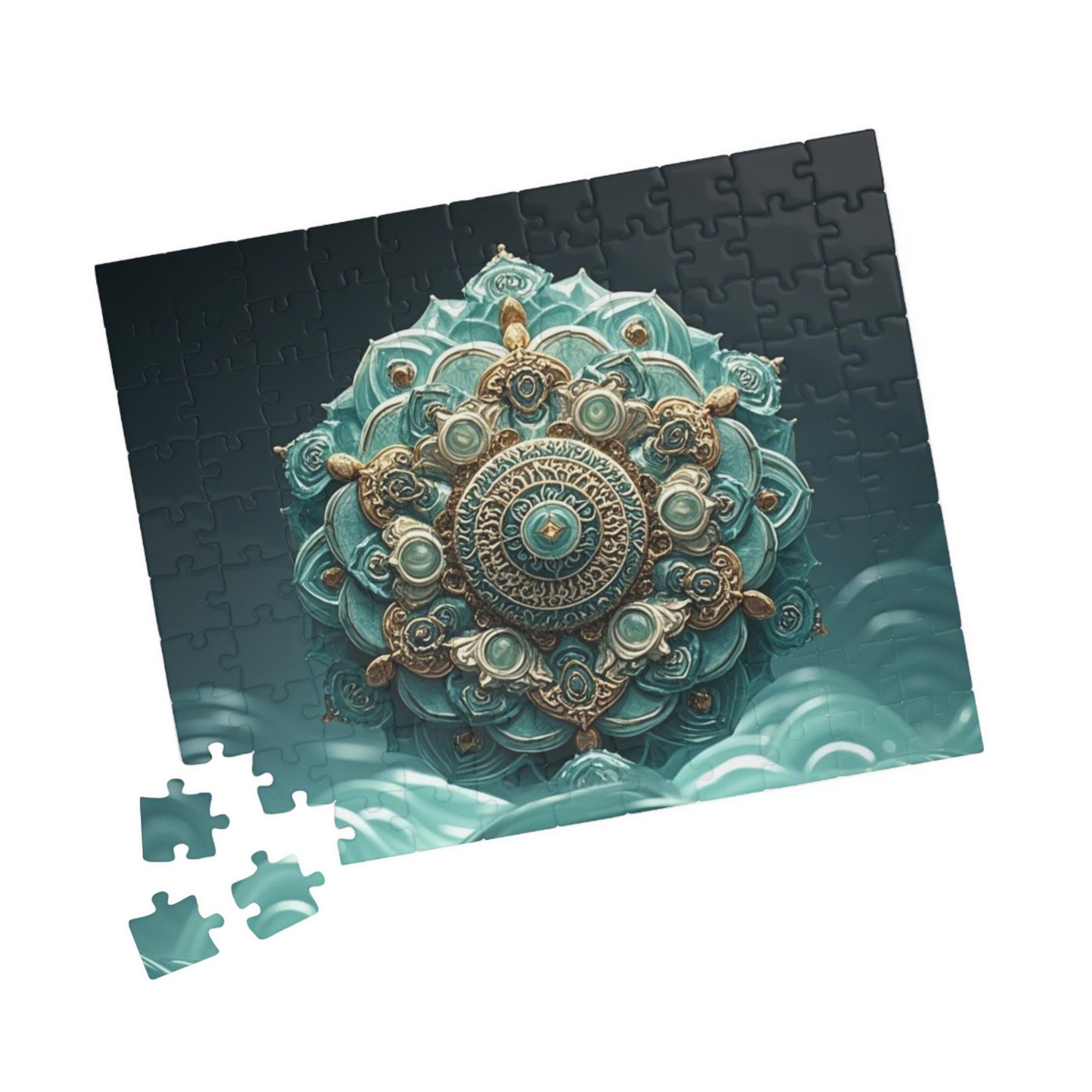 Intricate Mandala Puzzle - Unique 110, 252, 520, 1014-piece Jigsaw for Mindful Relaxation, Gift for Puzzle Lovers, Home Decor, Meditation