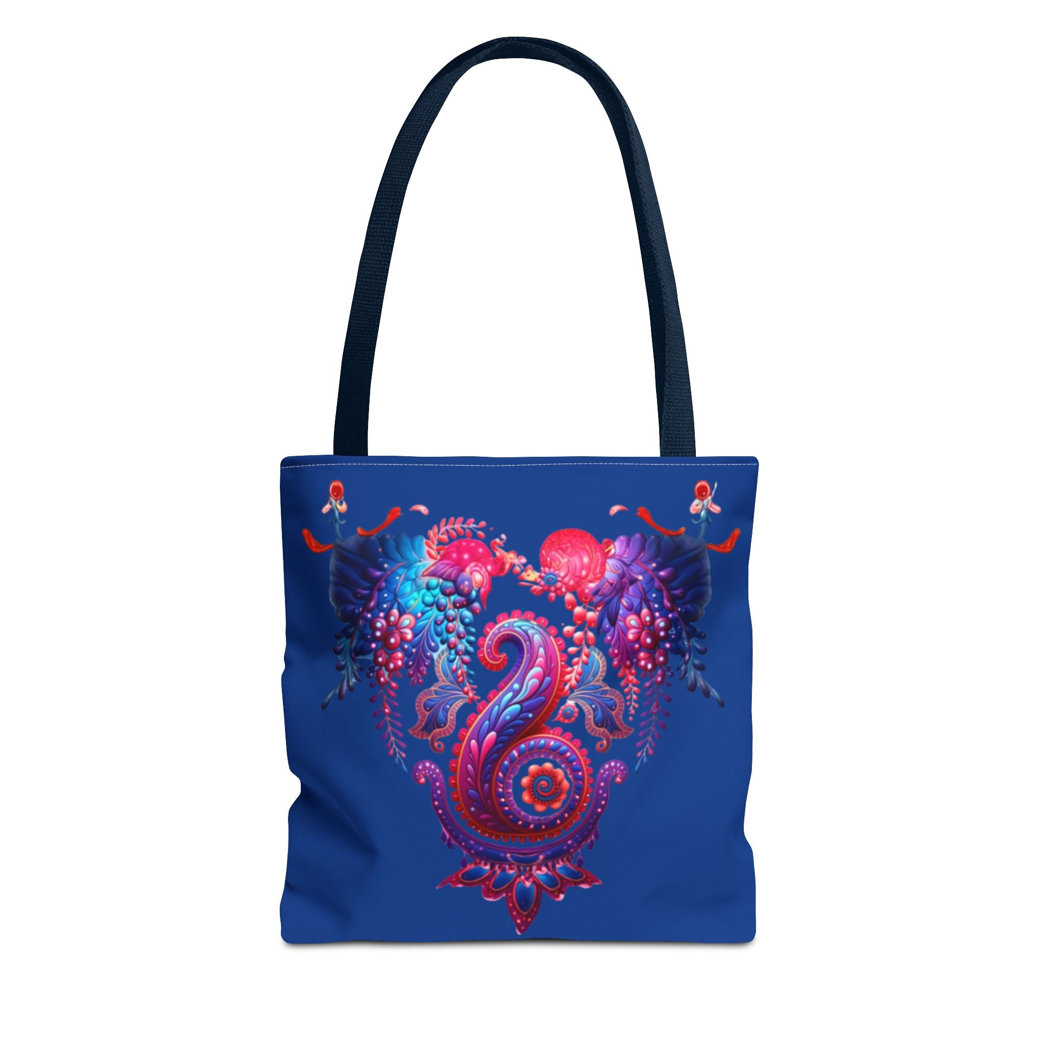 Vibrant Heart Sea Life Tote Bag | Eco-Friendly Shopping Bag, Beach Tote, Gift for Ocean Lovers, Colorful Canvas Purse, Summer Accessory