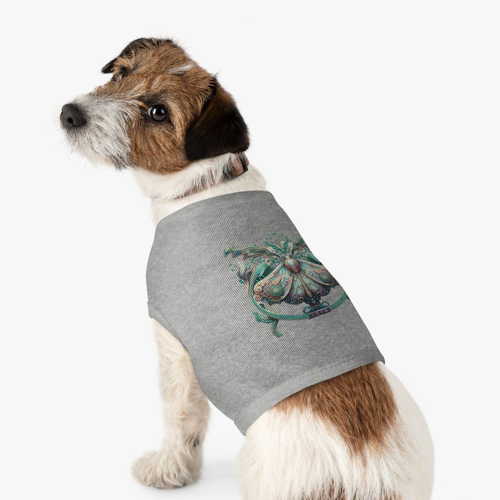 Moth Mandala Pet Tank Top — Ornamental Boho Bug Dog Shirt