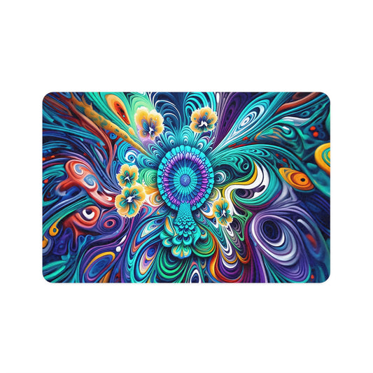 Colorful Pet Food Mat - Artistic Non-Slip Dog Bowl Place Mat, Cat Feeding Mat, Washable Pet Care, Dog Accessories, Gift for Pet Lovers