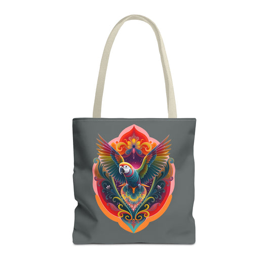Colorful Parrot Tote Bag | Eco-Friendly Shopping Bag, Beach Tote, Art Print Bag, Gift for Bird Lovers, Fun Everyday Use