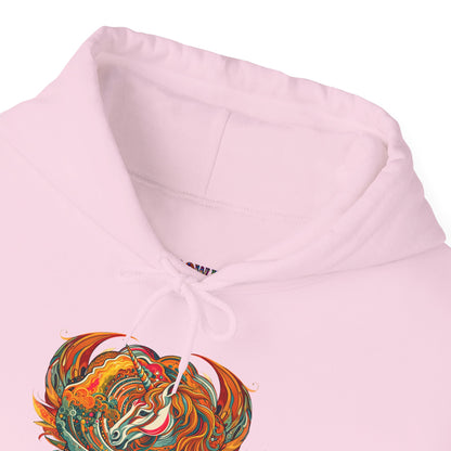 Colorful Heart Design Hooded Sweatshirt, Cozy Sweatshirt, Unisex Pullover, Gift for Him, Gift for Her, Casual Wear, Layering Essentials