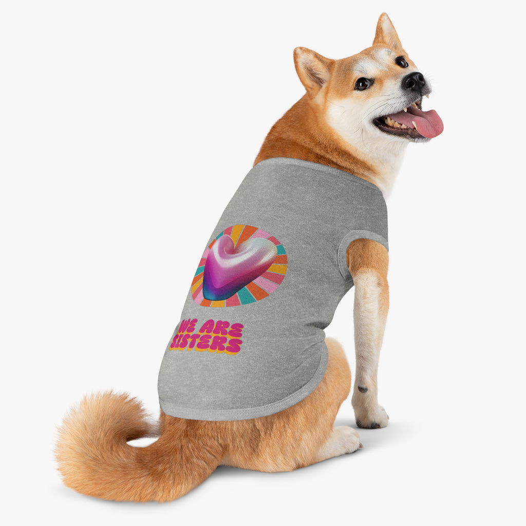 楽しいペットタンクトップ | We Are Sisters | 楽しい犬服、夏のペットウェア、かわいいペットギフト、ペットファッション