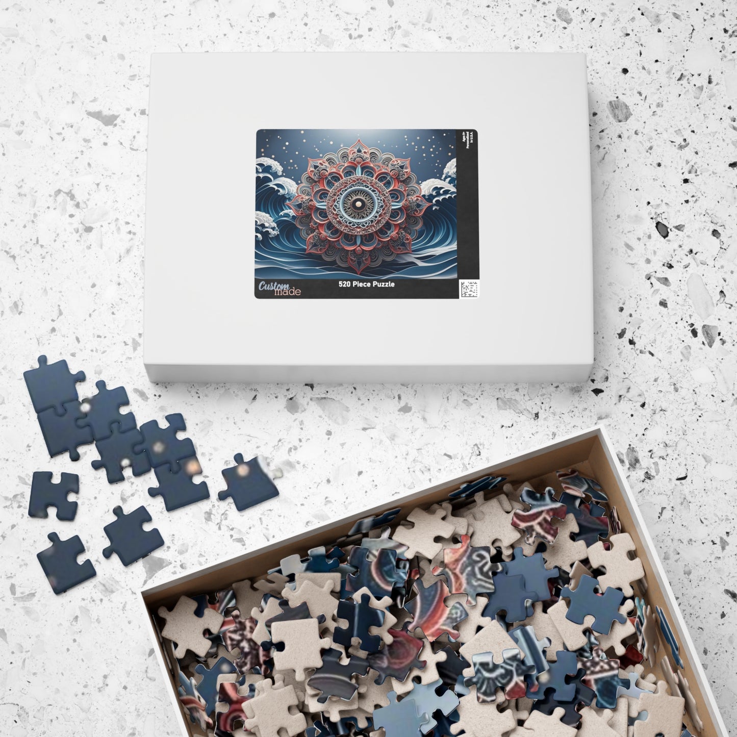 Intricate Mandala Puzzle, Meditation Art Puzzle, Relaxing Activity, Mindfulness Gift, Family Game Night, Home Decor Puzzle