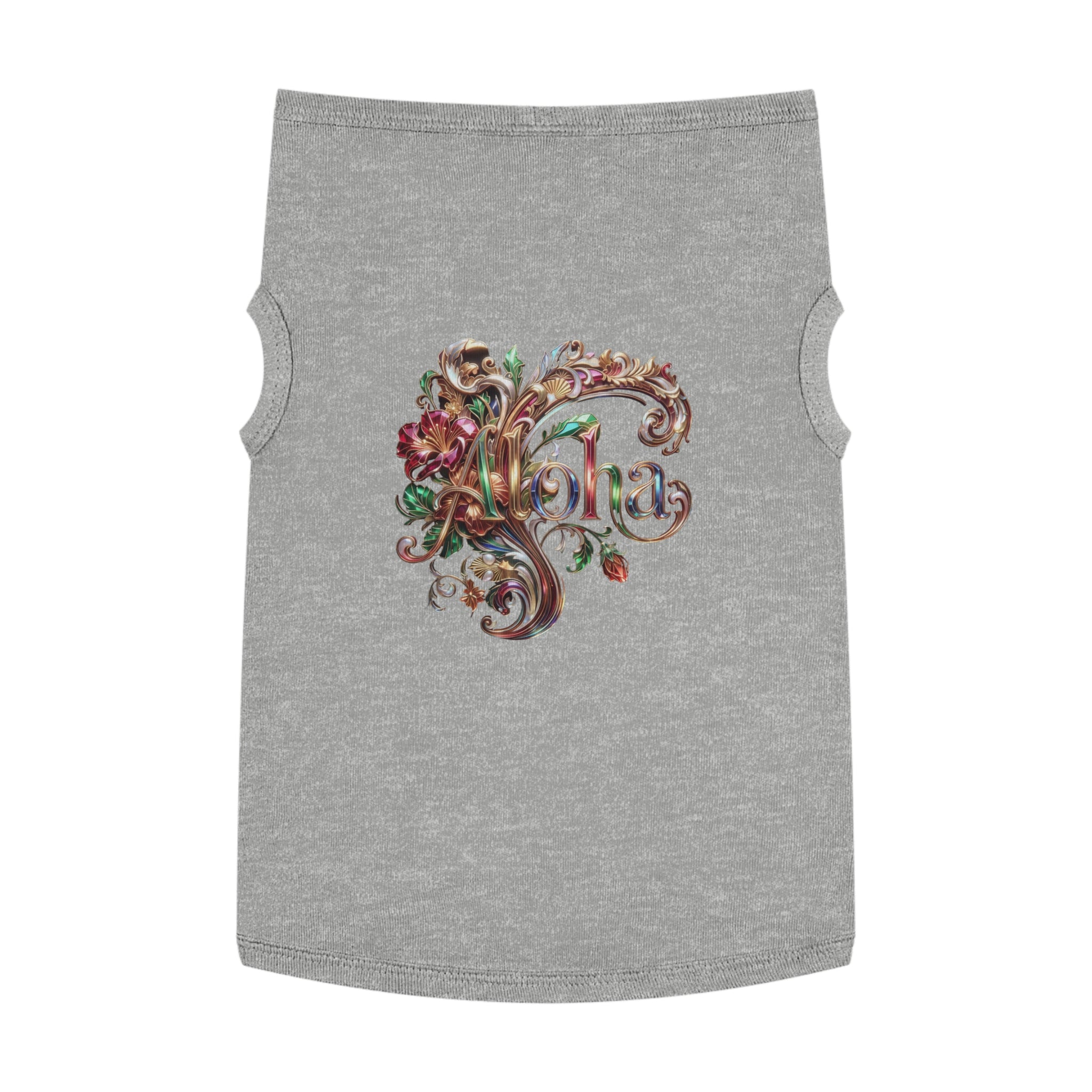 Aloha Floral Pet Tank Top — Tropical Dog Shirt