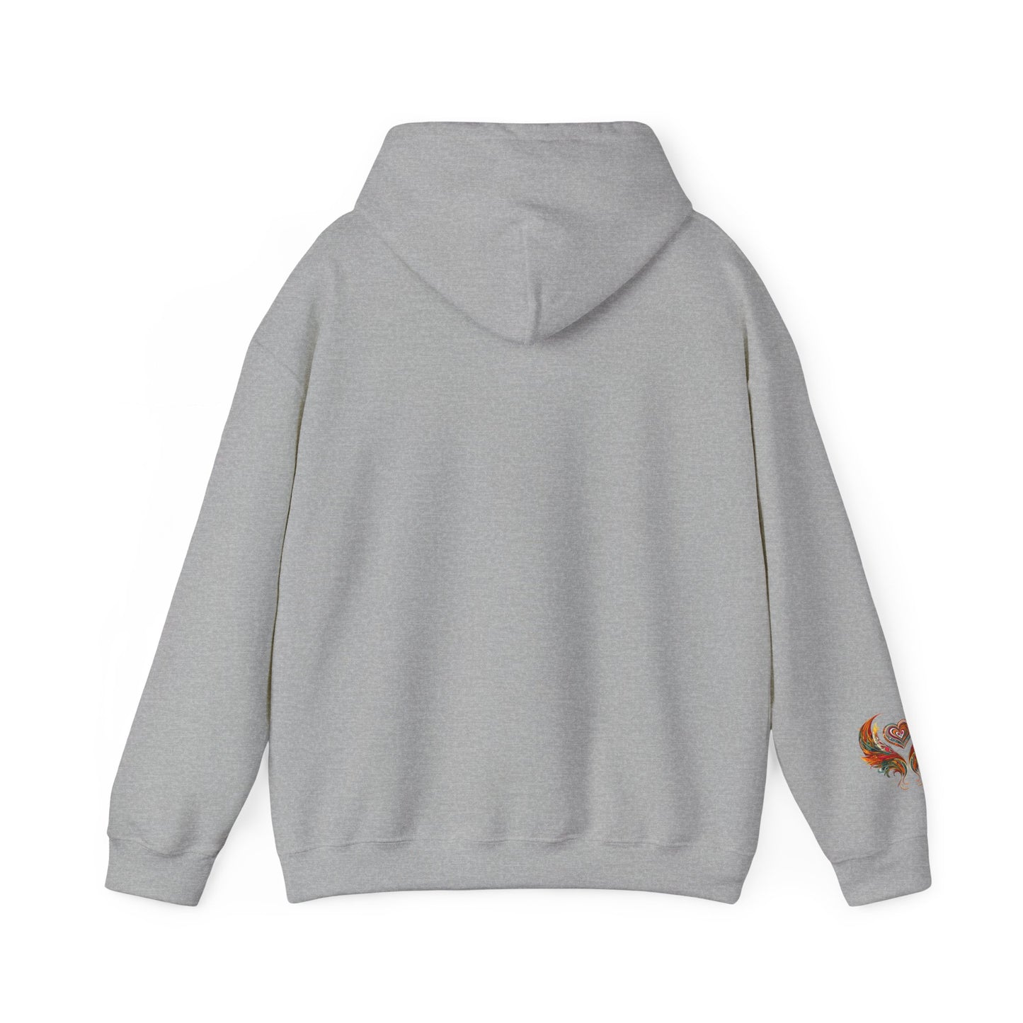 Colorful Heart Design Hooded Sweatshirt, Cozy Sweatshirt, Unisex Pullover, Gift for Him, Gift for Her, Casual Wear, Layering Essentials