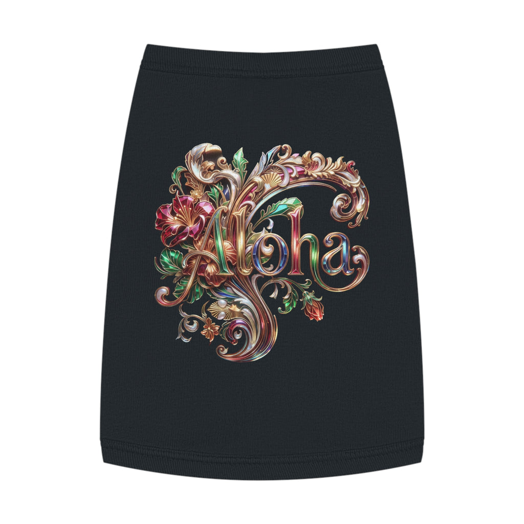 Aloha Floral Pet Tank Top — Tropical Dog Shirt