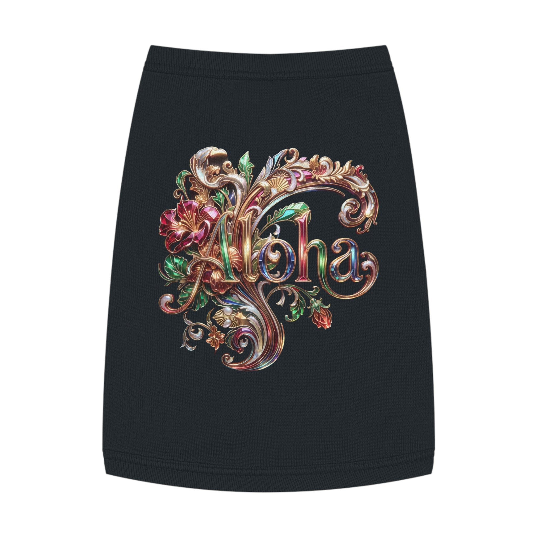 Aloha Floral Pet Tank Top — Tropical Dog Shirt