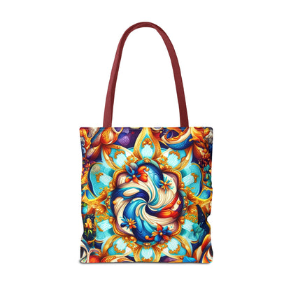 Vibrant Floral Tote Bag – Stylish Reusable Shopping Bag, Boho Beach Tote, Eco-Friendly Gift, Art-Inspired Carry-All