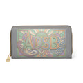Art Deco Monogram Zip Wallet — Personalized 'ADSB' Zipper Wallet