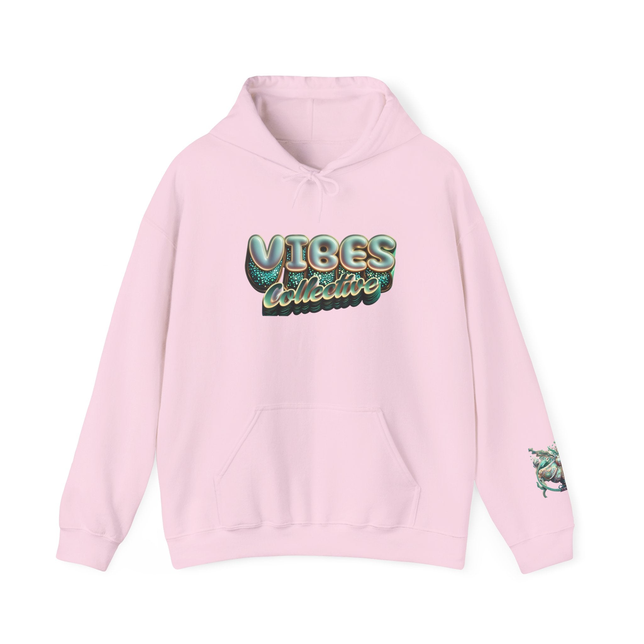 Vibes Collective Hoodie — Decorative Moth Graphic Streetwear