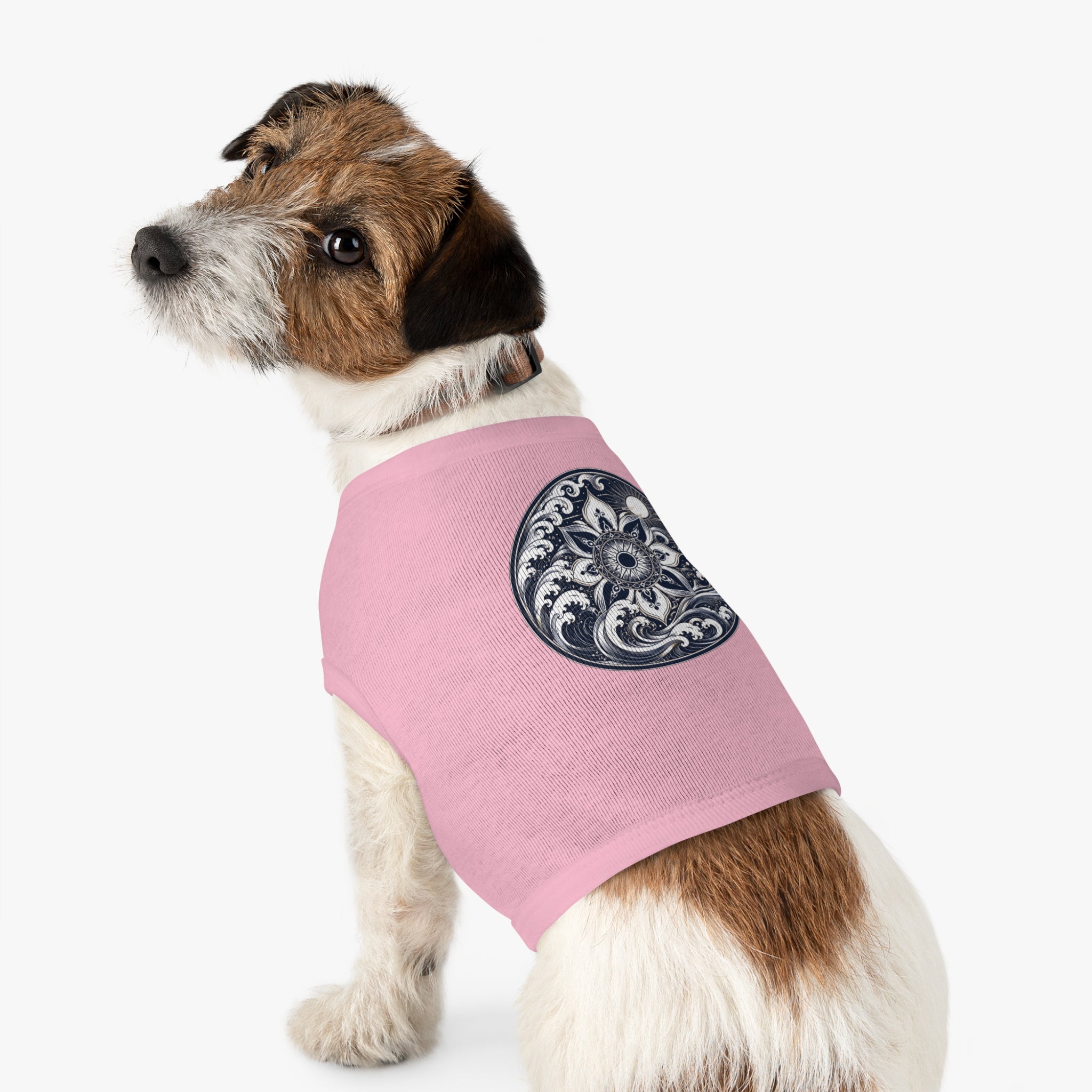 Mandala Wave Pet Tank Top — Nautical Moon Dog Shirt
