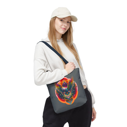 Colorful Parrot Tote Bag | Eco-Friendly Shopping Bag, Beach Tote, Art Print Bag, Gift for Bird Lovers, Fun Everyday Use