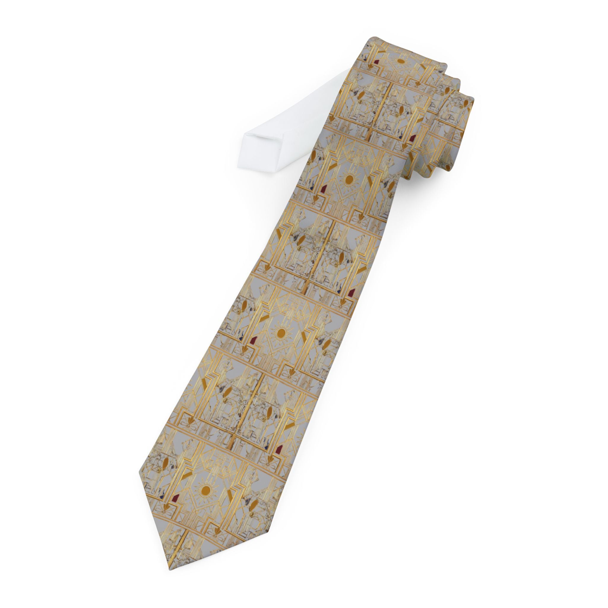Necktie — Rustic Beige Patterned Tie for Casual & Formal Wear