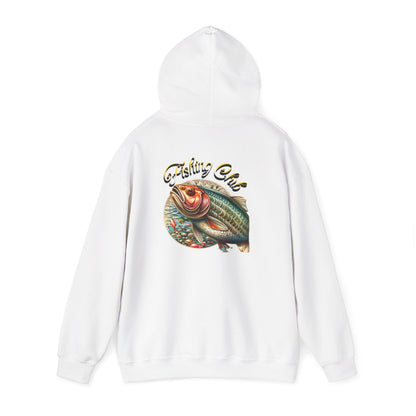 Fishing Club Hoodie, Unisex Heavy Blend Sweatshirt, Cool Fishing Gear, Outdoor Gift for Anglers, Casual Fishing Apparel