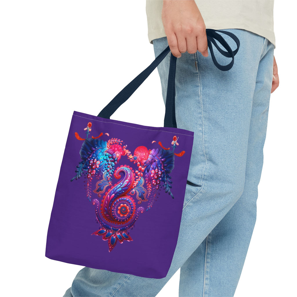 Vibrant Bohemian Tote Bag, Colorful Shopping Bag, Artistic Beach Tote, Eco-Friendly Canvas Bag, Gifts for Art Lovers, Festival Essential