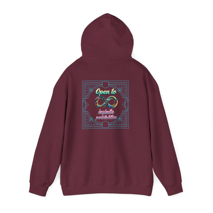 Infinite Possibilities Unisex Heavy Blend Hooded Sweatshirt, Cozy Hoodie, Gift for Her/Him, Casual Wear, Inspirational Sweatshirt