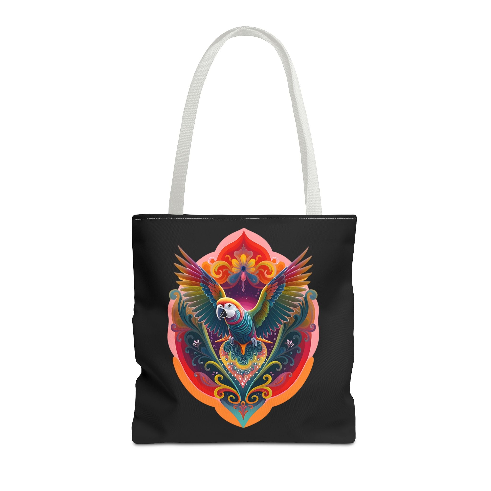 Colorful Parrot Tote Bag, Boho Chic Bag, Beach Essential, Eco-Friendly Shopping Bag, Vacation Accessory, Gift for Bird Lovers