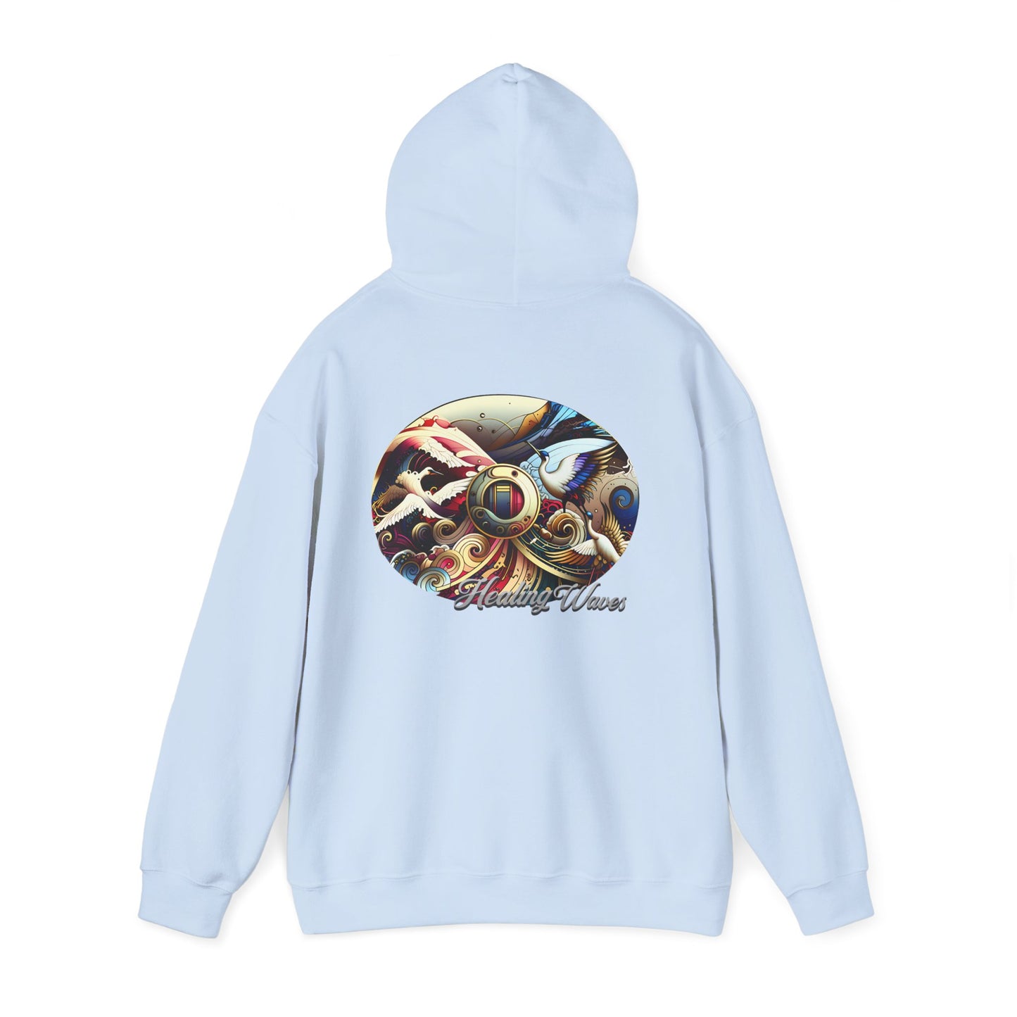 Artistic Unisex Heavy Blend Hoodie - Cozy Graphic Sweatshirt, Ideal for Casual Outfits, Unique Gifts, Streetwear Style, Comfortable Layering