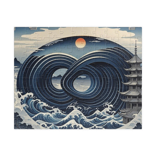 Puzzle - Japanese Wave Motif and Infinity