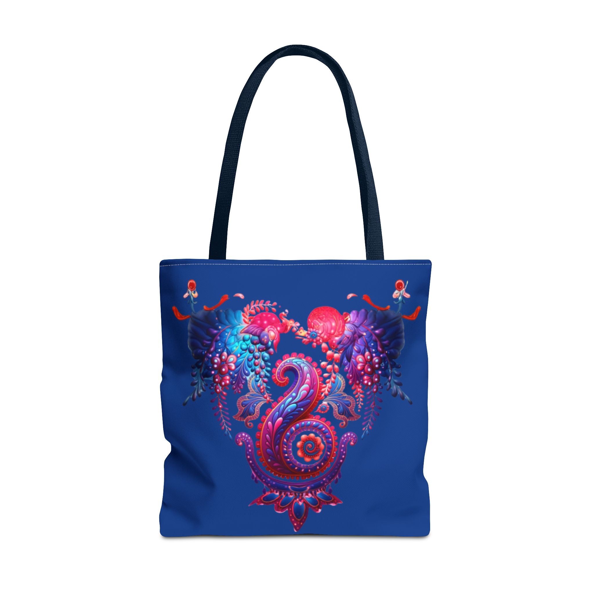 Vibrant Heart Sea Life Tote Bag | Eco-Friendly Shopping Bag, Beach Tote, Gift for Ocean Lovers, Colorful Canvas Purse, Summer Accessory